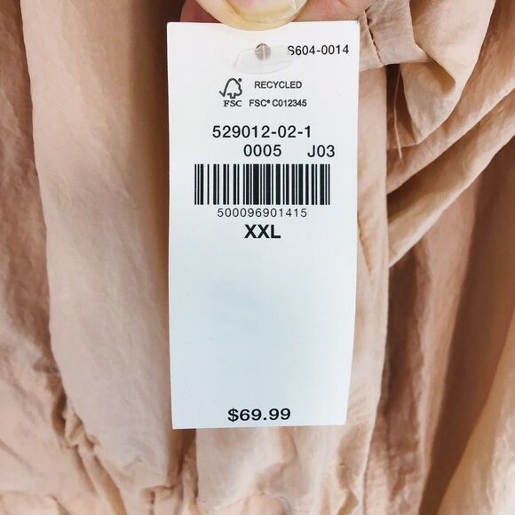 Packable Parka Raincoat Jacket Womens 2X Peach Breathable Hooded Old Navy Storm - Picture 12 of 16